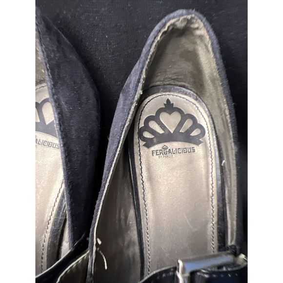 lot 2 pair Womens Black Closed Toe Heels size 9.5 - Picture 4 of 14